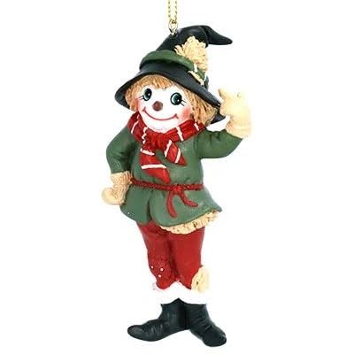 Image of Gisela Graham Resin Scarecrow Christmas Decoration