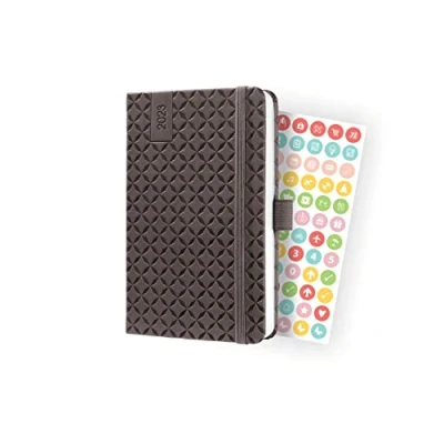 Image of SIGEL J3122 Jolie Weekly diary 2023 hardcover 9,5 x 15 cm 174 pages brown