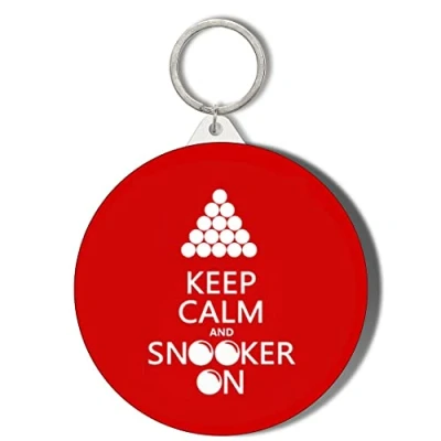 Image of Gift Insanity KEEP CALM AND SNOOKER ON 45mm Keyring