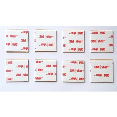 Image of pads for mounting hanging &amp; fixing 8 x White double sided adhesive foam 40mm x40mm square sticky tape fixers