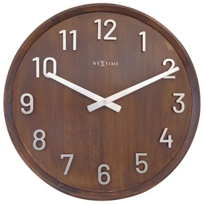 Image of NeXtime Wall Clock, Wood, Brown, One Size