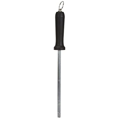 Image of Metaltex Knife Sharpening Steel, Stainless Silver, 3.2 x 6.8 34.4 cm