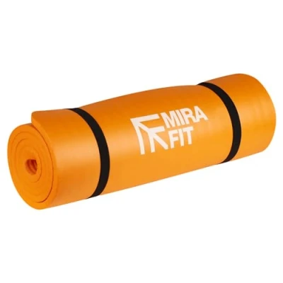 Image of Mirafit 15mm Extra Thick Exercise Floor Mat For Yoga/Fitness Workout Orange