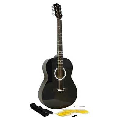 Image of Martin Smith Acoustic Guitar with Strings, Plectrums &amp; Strap Black