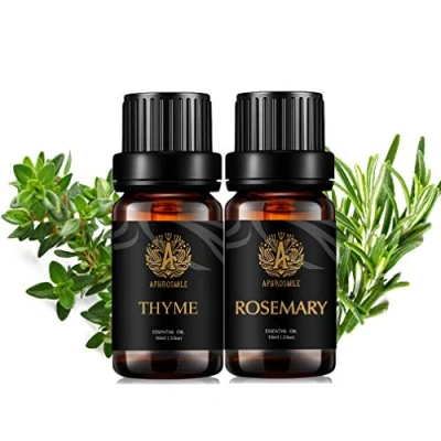 Image of Aromatherapy Thyme Essential Oil Set for Diffuser, 2X10ml 100% Pure Rosemary Oils Kit Humidifier Rosemary,Thyme Oils, Kit, Home