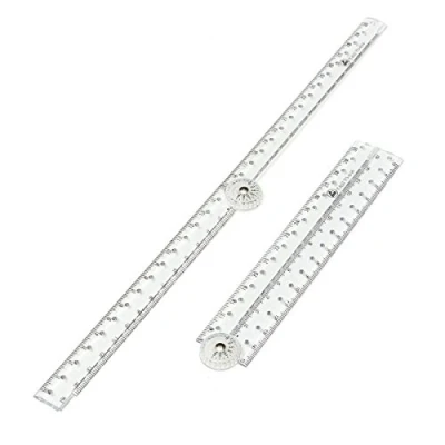 Image of MASUNN Folding Acrylic Ruler Clear For Kids Student Office School