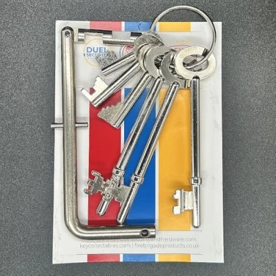 Image of Fire Brigade Products SET6 Genuine Set of 6 Keys with DK1NP Standard Drop Key Pack 1