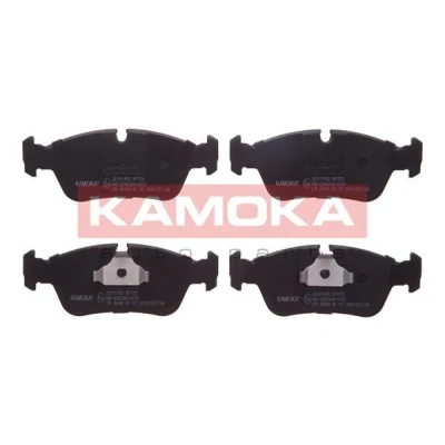Image of 1160356, 1160357, 1160532, 1161437, 1161438 Brake pad set KAMOKA JQ1011450 Front Axle excl. wear warning contact BMW: 3 Coupe, Convertible, Saloon