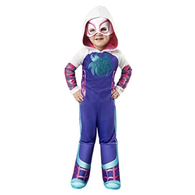 Image of Rubie&#039;s 7027422T3T000 GHOST SPIDER DELUXE TODDLER COSTUME Kids Fancy Dress, Boys, Single, Multicolour, 2 3 Years