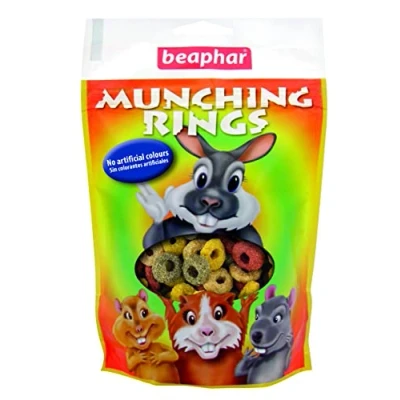 Image of Beaphar Munching Rings Small Animal Treats, 75 g, Transparent