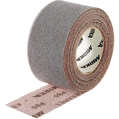 Image of Mirka Abranet abrasive roll with net 75 mm x 10 m Grip / Grit P180 1 for sanding wood, filler, varnish, plastic 545BI001183R