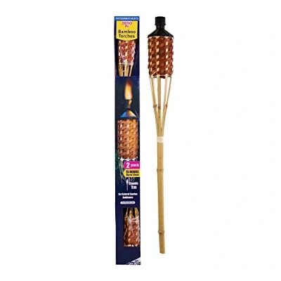Image of Zero In Bamboo Tiki Torch, Decorative, Natural, For Gardens, Borders and Patio Areas