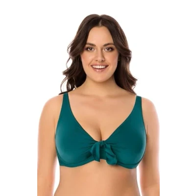Image of Vivisence 3202 Underwired Non Padded Bikini Top Smooth Made in EU, Green,42DD