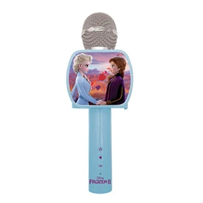 Image of LEXIBOOK, Frozen, Bluetooth® Microphone with Voice changer function, Phone holder included, built in speaker, Blue, MIC240FZ