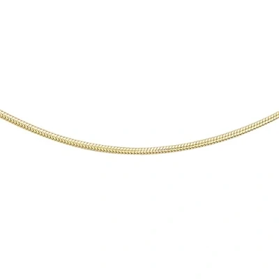 Image of Carissima Gold Women&#039;s 9 ct Yellow Round Snake Chain of Length 46 cm