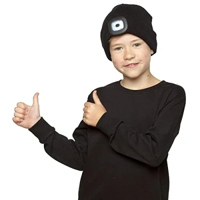 Image of Undercover Kids LED Light Beanie Hat GL940 Black 10 13 Years