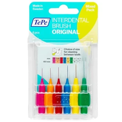 Image of TePe Interdental Brush Original Mixed Size Pack of 6