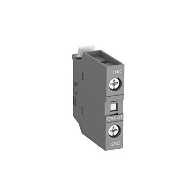Image of ABB CA4 01 Front Mount Auxiliary Contact Block, 1 or 4 Pole, 0NO, 1NC, 24 690V, 50/60Hz (ABB1SBN010110R1001)