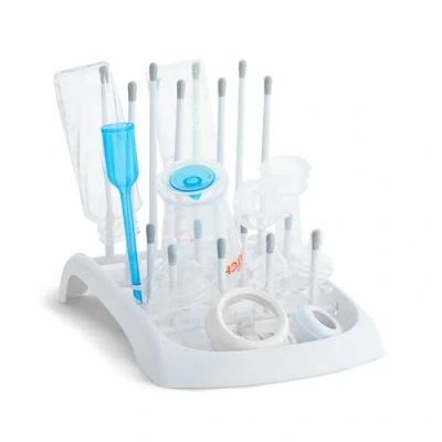Image of Munchkin Fold Deluxe Baby Bottle Drying Rack &amp; Holder Dishwasher Safe Water Stand for Washing Up