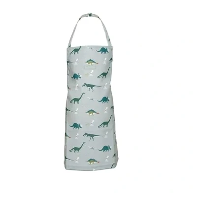 Image of Sophie Allport Dinosaurs Kids Apron 100% cotton trim and ties, 45cm x 57cm (2 8yrs)