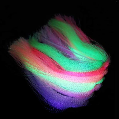 Image of Tigofly 14 packs 7 colors UV Crystal Flash Holographic Tinsel Krystal Twisted Flashabou Sparkle Streamer Fly Tying Materials