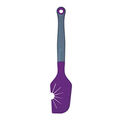 Image of Colourworks &#039;The Swip&#039; Silicone Spatula and Whisk Cleaner Tool, Plum, 29 cm,Purple