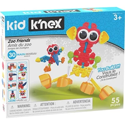 Image of Kid K&#039;NEX Zoo Friends Building Set 30 Model Kids Craft with 55 Pieces Educational Toys for Kids, Fun Boys and Girls, Construction Ages 3+ Basic 85700