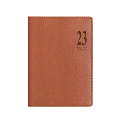 Image of Letts Milano A5 day to a page 2023 diary tan