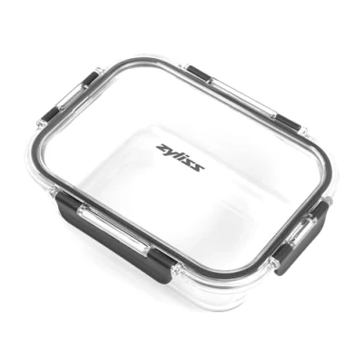 Image of Zyliss E981065 1L Glass Container, Shatterproof Glass, Airtight Food Storage Box with Sealable Lid, Microwave Safe, BPA Free, Freezer Fridge Storage, 21cm x 16cm 7cm