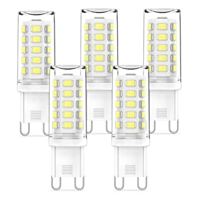 Image of RuLEDne G9 LED Dimmable Bulbs 3 W Cold White 6000 K Replacement for 50 40 Halogen Bulbs, 360 Beam Angle, No Flickering, CRI&gt; 83, AC 220 240 V, Standard Socket Pack of 5 ack