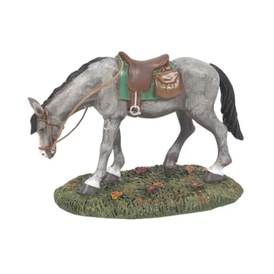 Image of Department 56 Snow Village Halloween Accessories Gunpowder The Horse Figurine, 3.2 Inch, Multicolor
