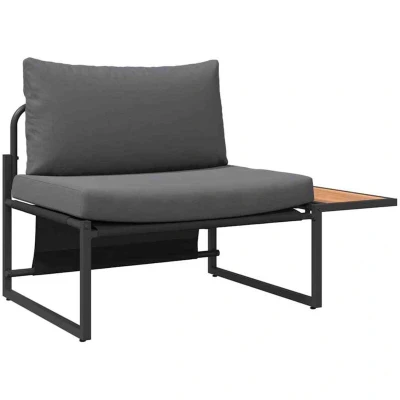 Image of vidaXL 2 Piece Garden Sofa Set Single Seater with Anthracite Cushions