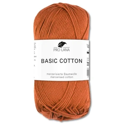 Image of Frida&#039;s Wollhaus Pro Lana 50 g Basic Cotton Knitting Crochet Wool Yarn 64 Colours (25 Rust Brown)