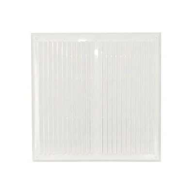 Image of Air Vent Grille with Fly Screen Ventilation Duct Cover 4&quot; 6&quot; 8&quot; 10&quot; 12&quot; White (450mm x 450mm)