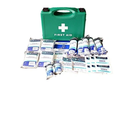 Image of Qualicare HSE Emergency Kit for 1 10 Person First Aid Box Contains 48 Hospital Grade Medical Supplies