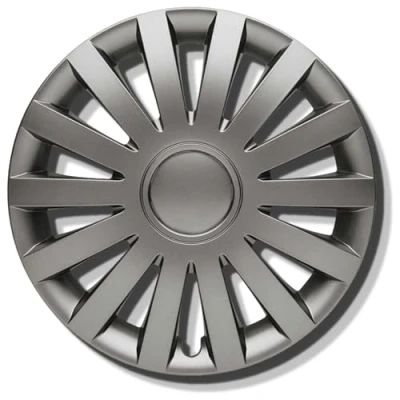 Image of ALBRECHT automotive 09746 Car Wheel Trims Wind 16 &quot; inches, 1 Set of 4 Units, Grey