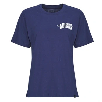 Image of adidas Collegiate Graphic T shirt women&#039;s in Blue
