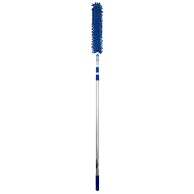 Image of WinHux Feather Duster Extra Long Reach Telescopic Duster, Chenille Extendable Dusters for Cleaning, High Ceilings, Bendable &amp; Washable, Microfiber 3.5 Metre (139&quot;)