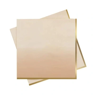 Image of Gold &amp; Peach Ombre Luncheon Paper Napkins 3 Ply 33cm Pack of 16