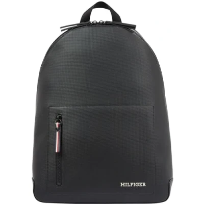 Image of Tommy Hilfiger Men Pique Backpack Hand Luggage, Black (Black), One Size