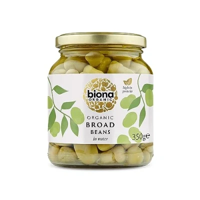 Image of Biona Organic Jarred Broad Beans 350g (Pack of 6)