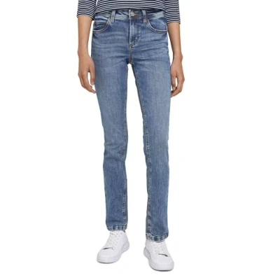 Image of TOM TAILOR Women&#039;s 20622022 Alexa Straight Jeans, 10125 Random Bleached Blue Denim, 32W / 32L