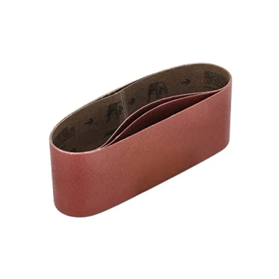 Image of Mirka Red 3 x fabric sanding belts 75x457mm / grit P120 high quality belt for sander wood and metal