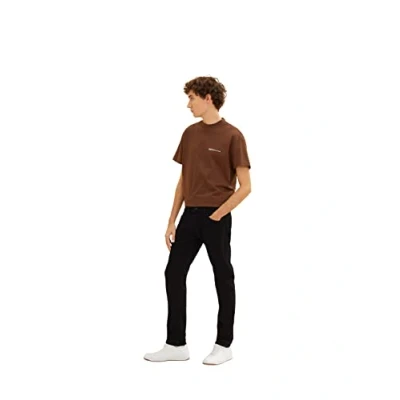 Image of TOM TAILOR Denim Men&#039;s Pier Slim Fit Jeans 1034425, 10270 Black Denim, 34W / 32L