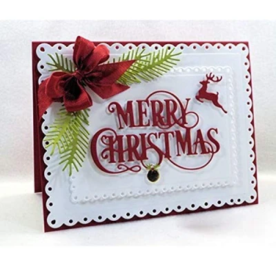 Image of Cutting Dies for Card Making, YunTrip Merry Christmas Reindeer Metal Die Cut Stencils DIY Scrapbooking Photo Album Paper Decorative Craft Greeting Cards/Invitation