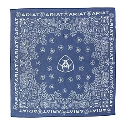 Image of ARIAT Cotton Paisley Print Bandana, Navy