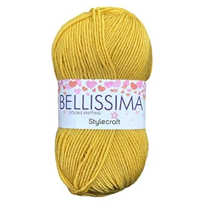 Image of Stylecraft Bellissima DK Double Knitting 100g Balls (Mellow Yellow 3925)