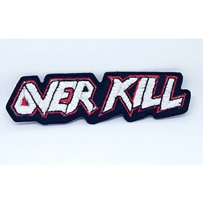 Image of Over Kill Metal Music Embroidered Iron on Badge
