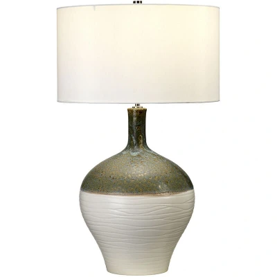 Image of Eden Park 1 Light Table Lamp Gold, Green, E27