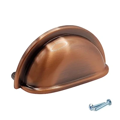 Image of M4TEC Cup Kitchen Cabinet Door Handles Cupboards Drawers Bedroom Furniture Pull Handle Brushed Copper. VD7 Series: 76 mm